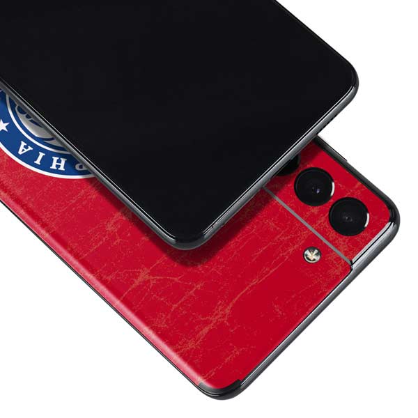 NBA Philadelphia 76ers Distressed Galaxy S21 5G Skin
