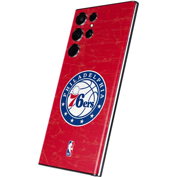 NBA Philadelphia 76ers Distressed Galaxy S22 Ultra Skin