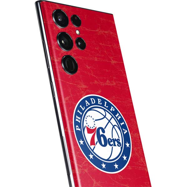 NBA Philadelphia 76ers Distressed Galaxy S22 Ultra Skin