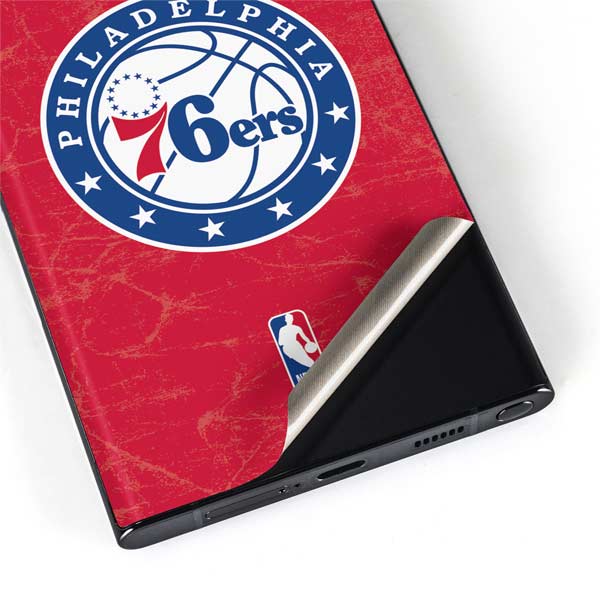 NBA Philadelphia 76ers Distressed Galaxy S22 Ultra Skin