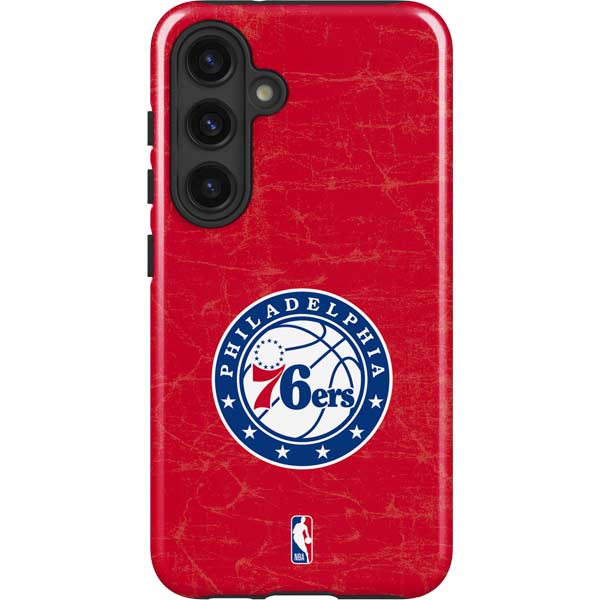 NBA Philadelphia 76ers Distressed Galaxy S25 Impact Case