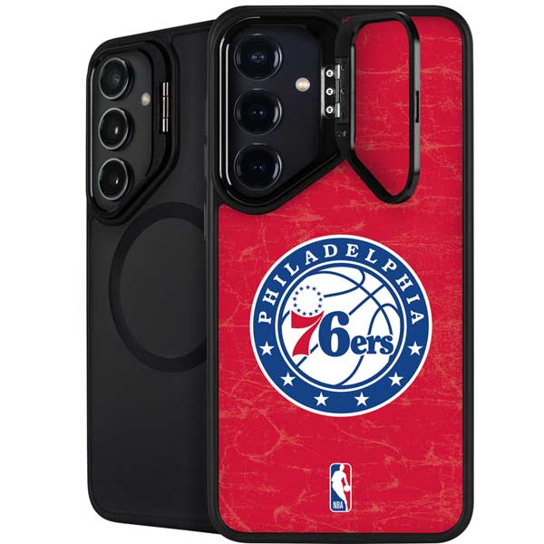 NBA Philadelphia 76ers Distressed Galaxy S25 Plus Kickstand Case
