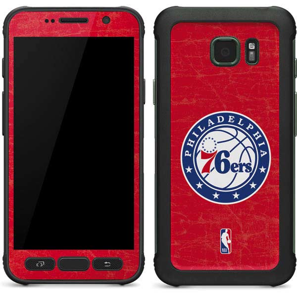 NBA Philadelphia 76ers Distressed Galaxy S7 Active Skin