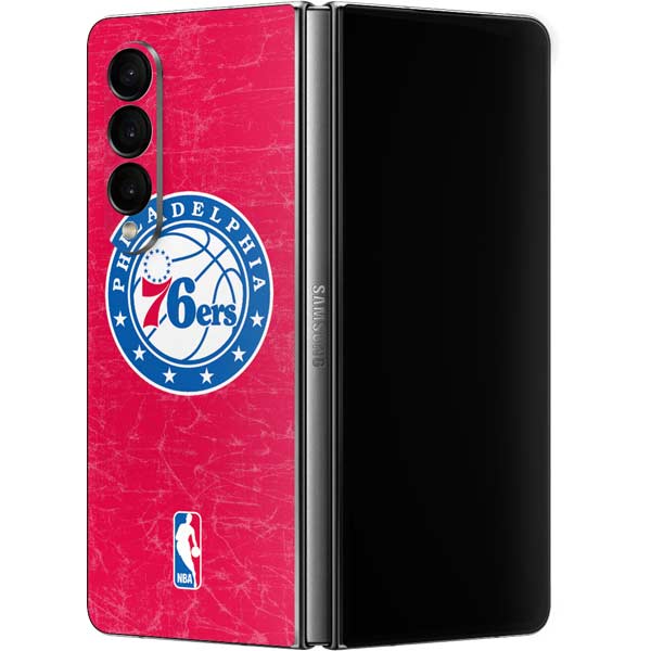 NBA Philadelphia 76ers Distressed Galaxy Z Fold4 5G Skin