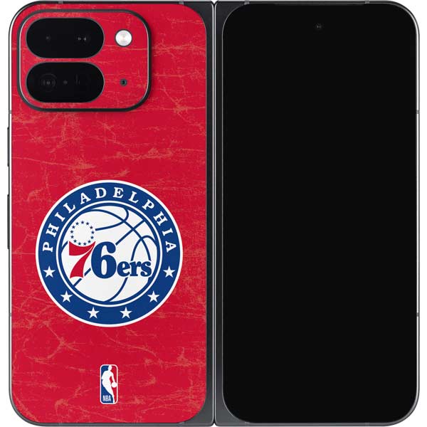 NBA Philadelphia 76ers Distressed Google Pixel 9 Pro Fold Skin