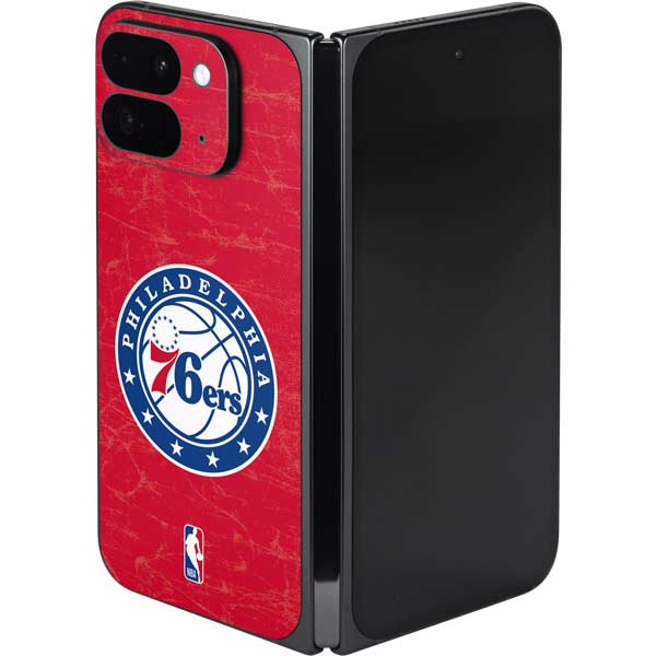 NBA Philadelphia 76ers Distressed Google Pixel 9 Pro Fold Skin