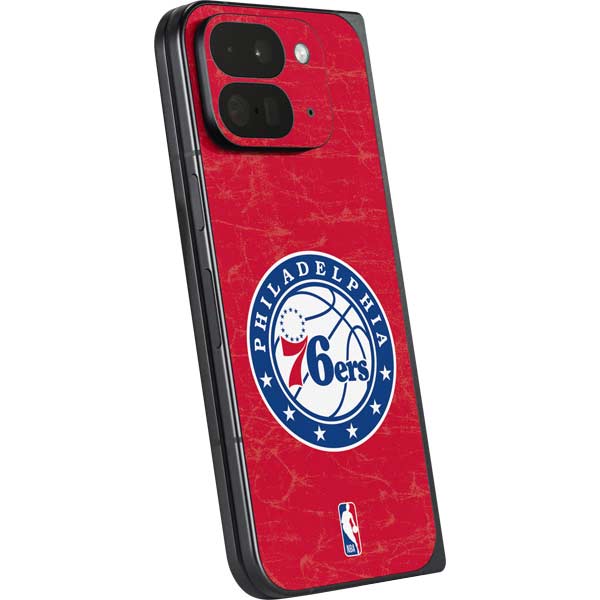 NBA Philadelphia 76ers Distressed Google Pixel 9 Pro Fold Skin