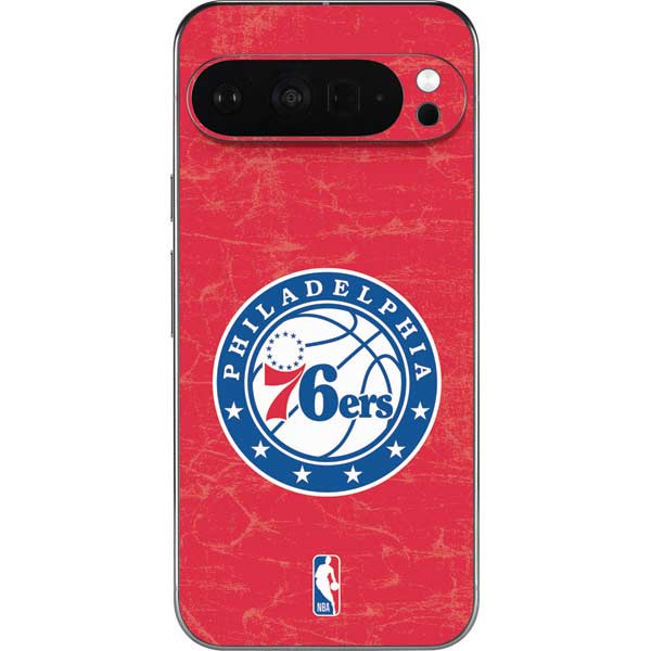 NBA Philadelphia 76ers Distressed Google Pixel 9 Pro XL Skin