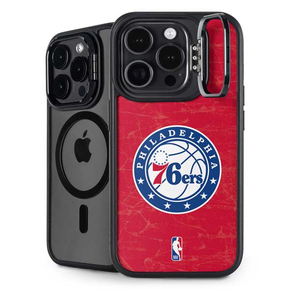 NBA Philadelphia 76ers Distressed iPhone 14 Pro Kickstand Case