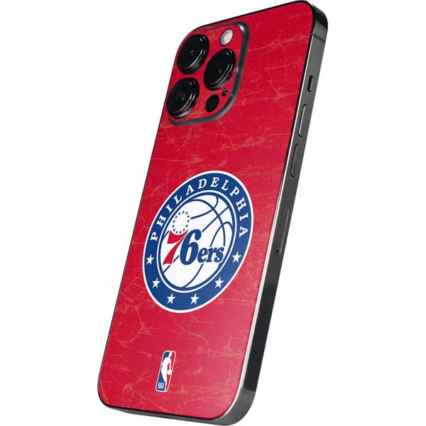 NBA Philadelphia 76ers Distressed iPhone 15 Pro Skin