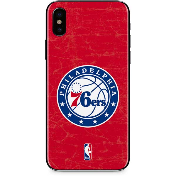NBA Philadelphia 76ers Distressed iPhone XS Skin