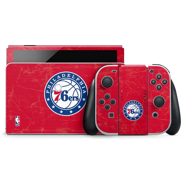 NBA Philadelphia 76ers Distressed Nintendo Skins