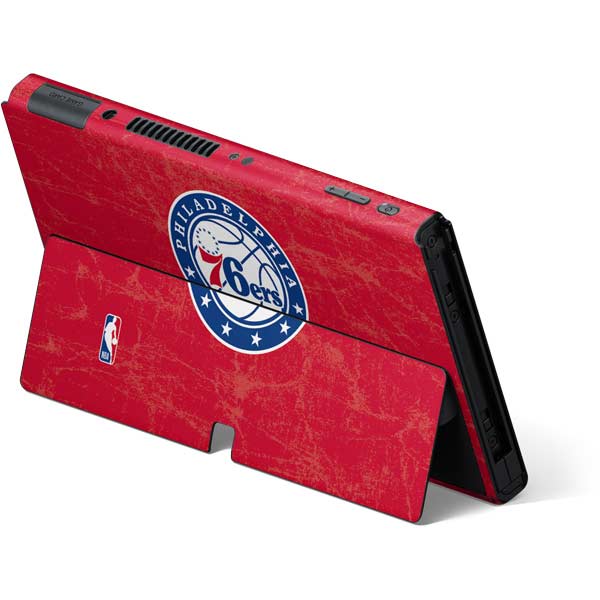 NBA Philadelphia 76ers Distressed Nintendo Switch OLED (2021) Skin