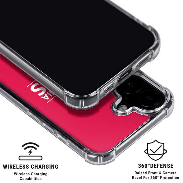 NBA Philadelphia 76ers Standard - Red iPhone 17 Clear Case
