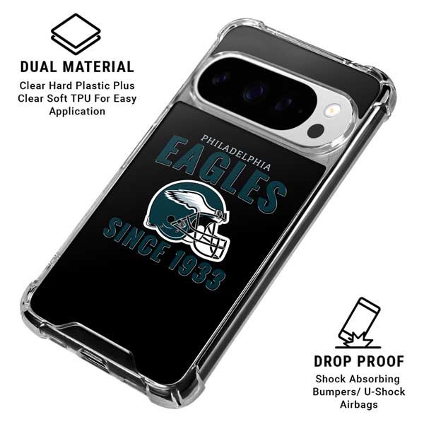 NFL Philadelphia Eagles Helmet Google Pixel 10 Pro XL Clear Case