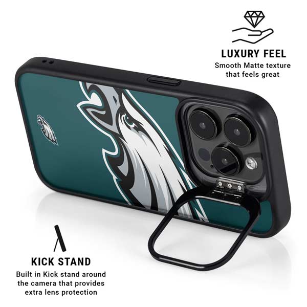 NFL Philadelphia Eagles Large Logo iPhone 14 Pro Kickstand Case