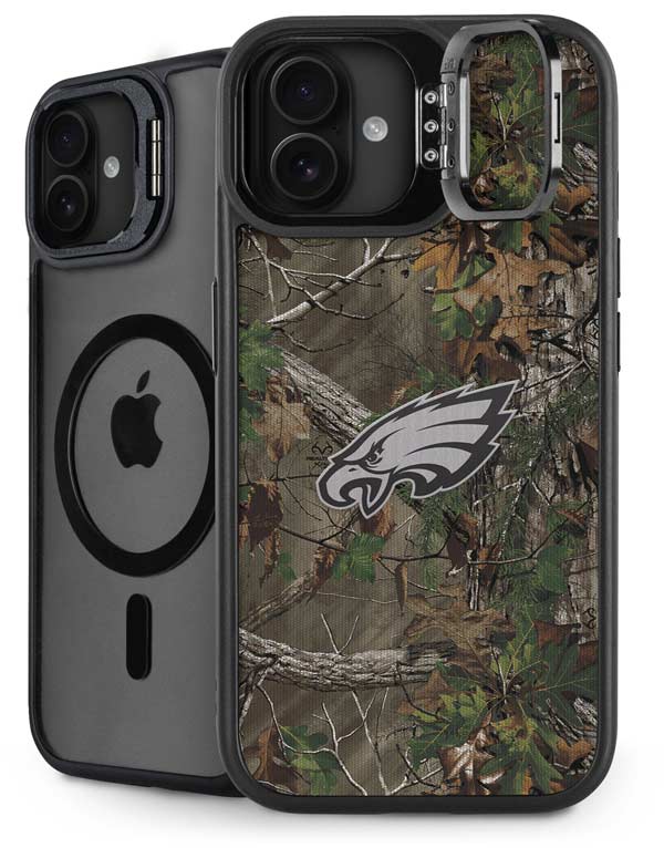 NFL Philadelphia Eagles Realtree Xtra Green Camo iPhone 16 Kickstand Case