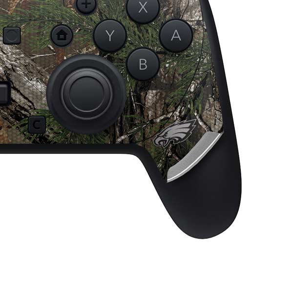 NFL Philadelphia Eagles Realtree Xtra Green Camo Nintendo Switch 2 (2025) Pro Controller Skin