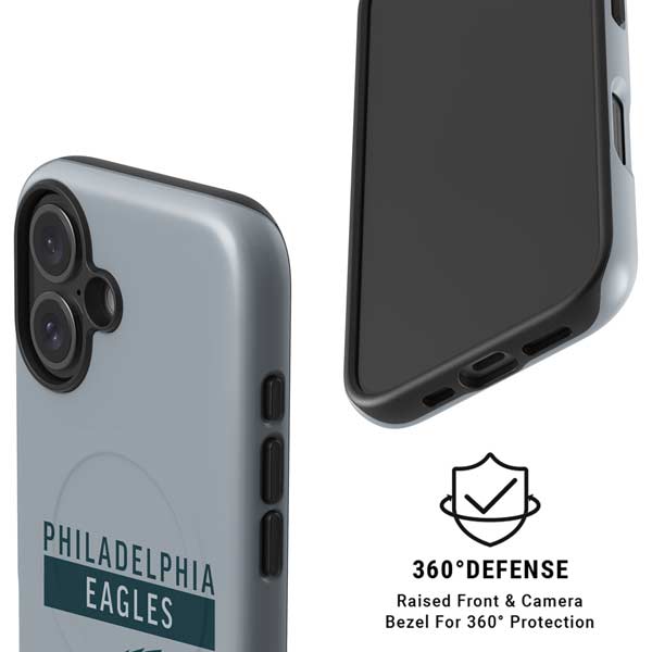 NFL Philadelphia Eagles Silver Performance Series iPhone 16 Magsafe Impact Case