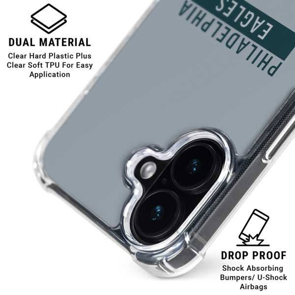 NFL Philadelphia Eagles Silver Performance Series iPhone 17 MagSafe Case