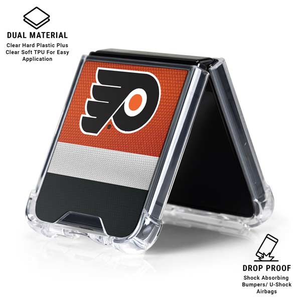 NHL Philadelphia Flyers Alternate Jersey Galaxy Z Flip7 Clear Case
