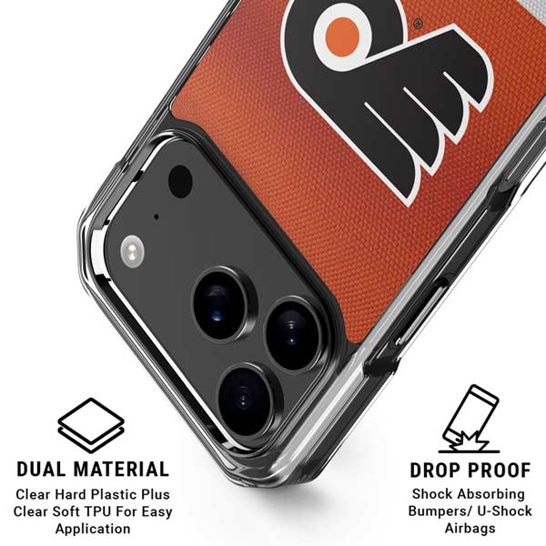NHL Philadelphia Flyers Alternate Jersey iPhone 17 Pro Clear Case