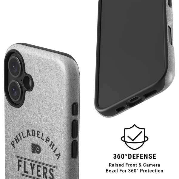 NHL Philadelphia Flyers Black Text iPhone 16 Magsafe Impact Case