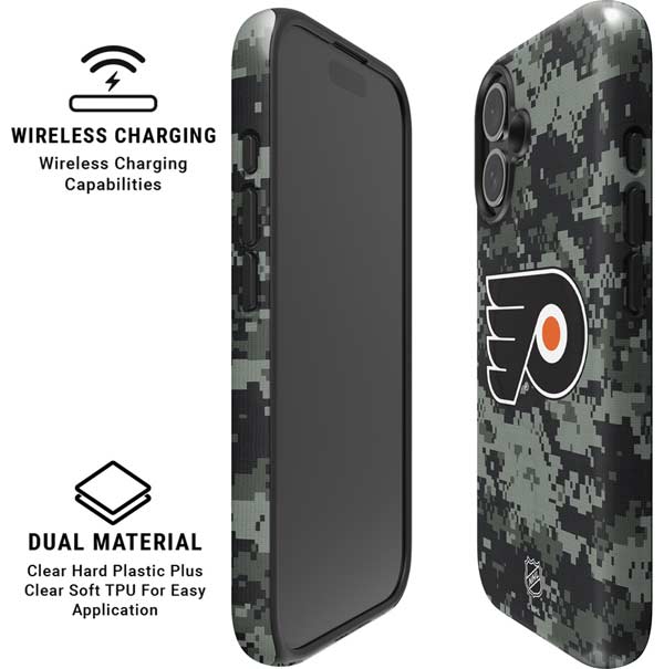 NHL Philadelphia Flyers Camo iPhone 16 Plus Magsafe Impact Case
