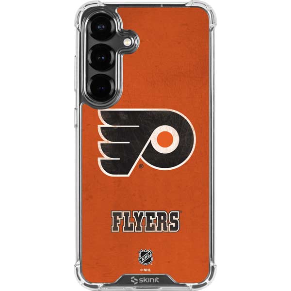 NHL Philadelphia Flyers Distressed Galaxy S26 Plus Clear Case