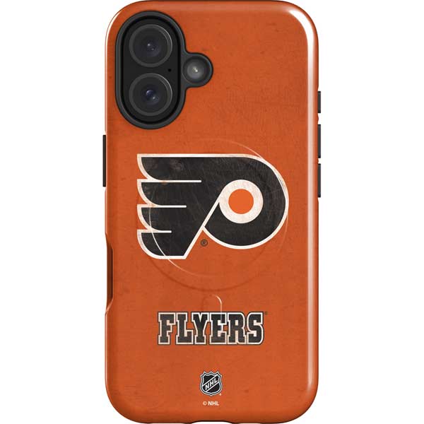 NHL Philadelphia Flyers Distressed iPhone 16 Magsafe Impact Case