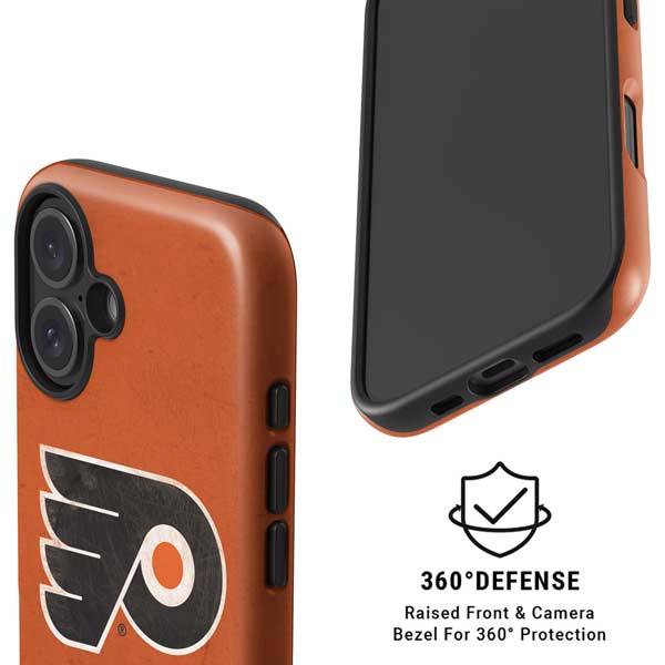 NHL Philadelphia Flyers Distressed iPhone 16 Magsafe Impact Case