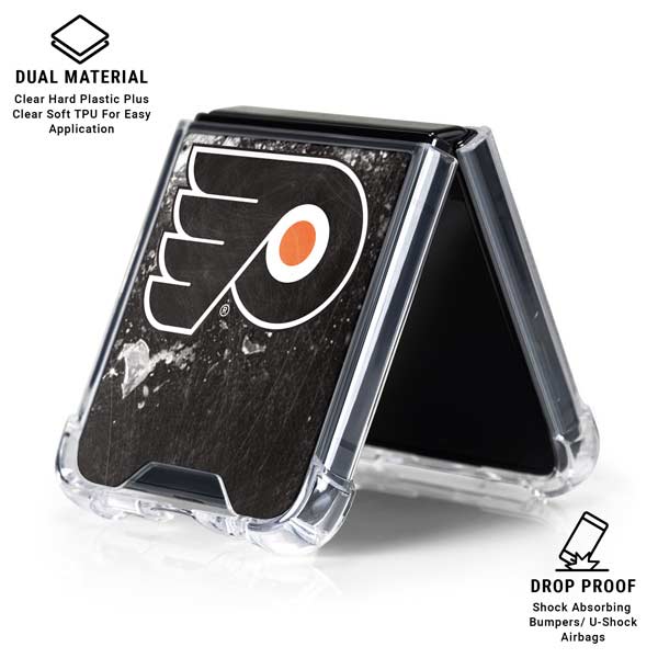 NHL Philadelphia Flyers Frozen Galaxy Z Flip7 Clear Case