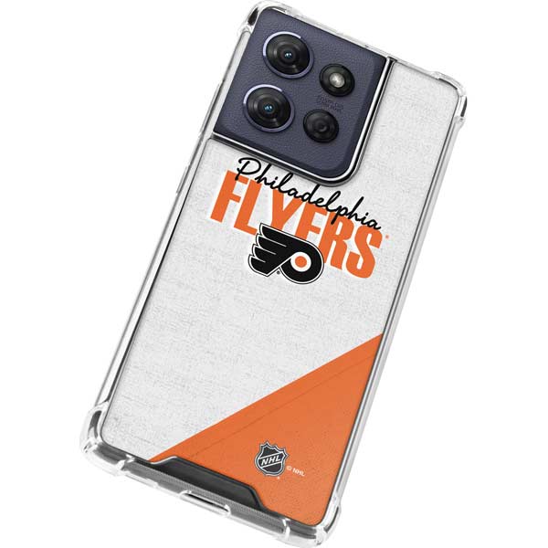 NHL Philadelphia Flyers Script Moto G 5G (2025) Clear Case
