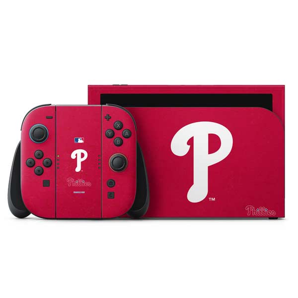 MLB Philadelphia Phillies - Solid Distressed Nintendo Switch 2 (2025) with Joy-Con Skin