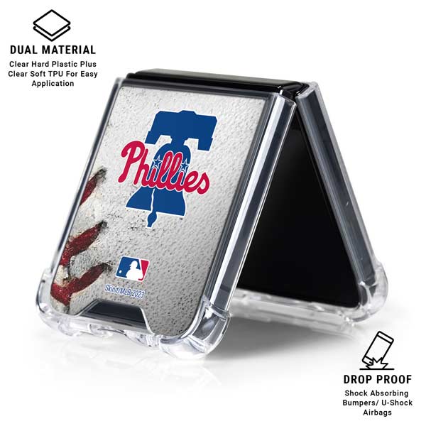 MLB Philadelphia Phillies Game Ball Galaxy Z Flip7 Clear Case