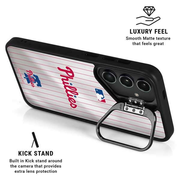 MLB Philadelphia Phillies Home Jersey Galaxy S26 Kickstand Case