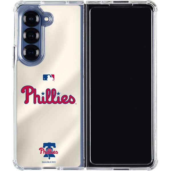 MLB Philadelphia Phillies Road Jersey Galaxy Z Fold7 Clear Case