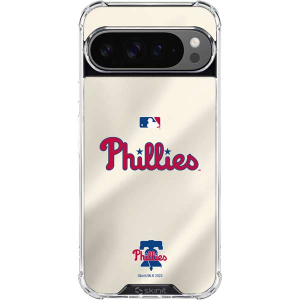 MLB Philadelphia Phillies Road Jersey Google Pixel 10 Pro Clear Case
