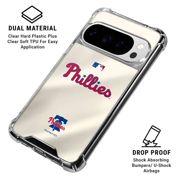 MLB Philadelphia Phillies Road Jersey Google Pixel 10 Pro Clear Case