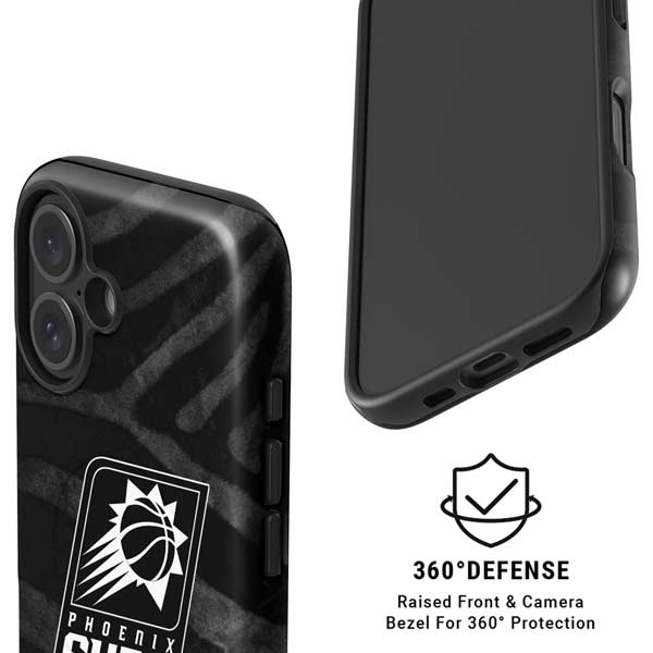 NBA Phoenix Suns Black Animal Print iPhone 16 Plus Magsafe Impact Case