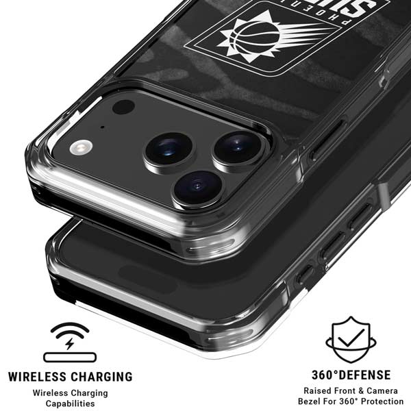 NBA Phoenix Suns Black Animal Print iPhone 17 Pro MagSafe Case