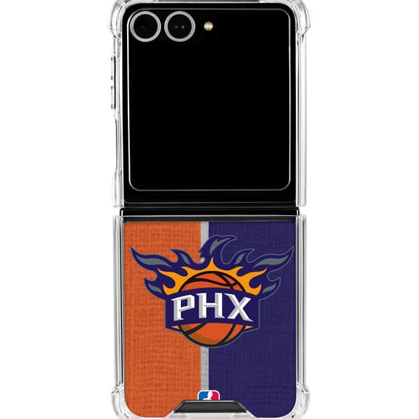 NBA Phoenix Suns Canvas Galaxy Z Flip7 Clear Case