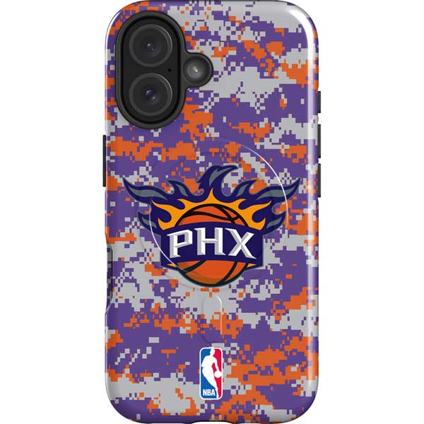 NBA Phoenix Suns Digi Camo iPhone 16 Magsafe Impact Case