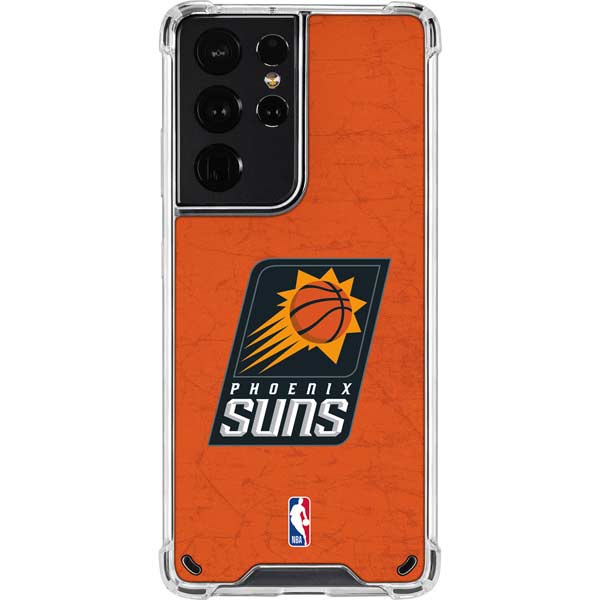 NBA Phoenix Suns Distressed Galaxy S21 Ultra 5G Clear Case