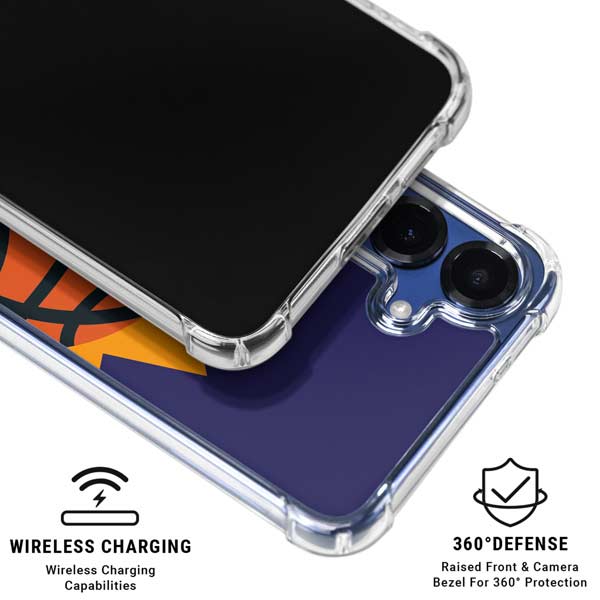 NBA Phoenix Suns Large Logo Galaxy S25 FE Clear Case