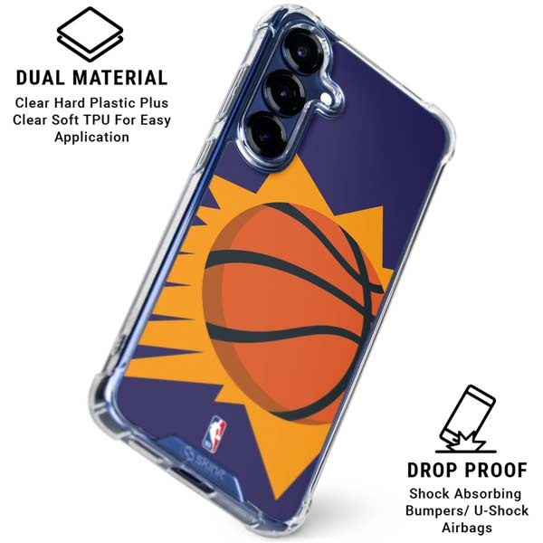 NBA Phoenix Suns Large Logo Galaxy S25 FE Clear Case