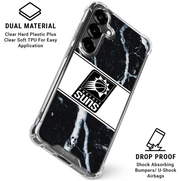 NBA Phoenix Suns Marble Galaxy S26 Clear Case