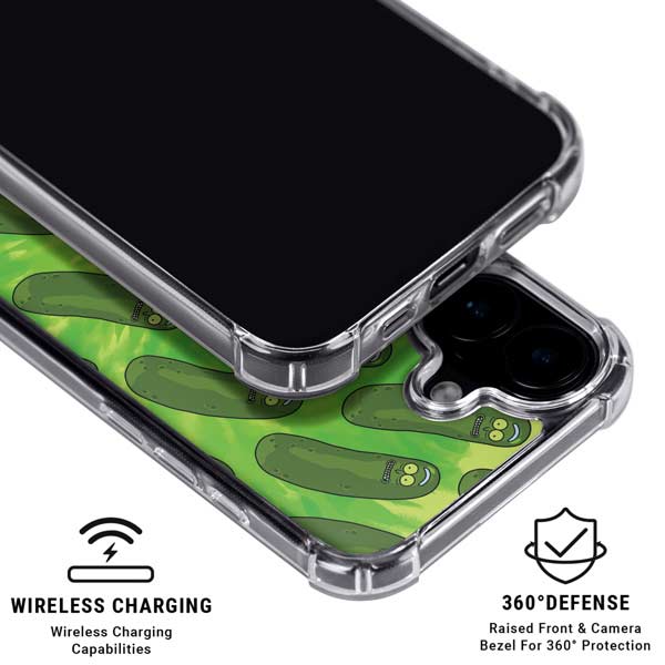 Adult Swim Rick and Morty Pickle Rick Pattern iPhone 17 Clear Case