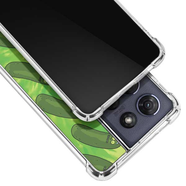 Adult Swim Rick and Morty Pickle Rick Pattern Moto G Play 5G (2025) Clear Case