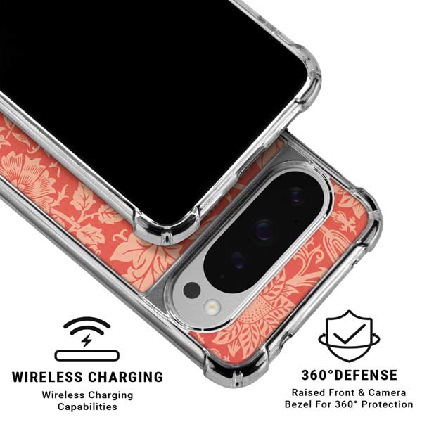 Pink & Rose by William Morris Google Pixel 10 Pro XL Clear Case